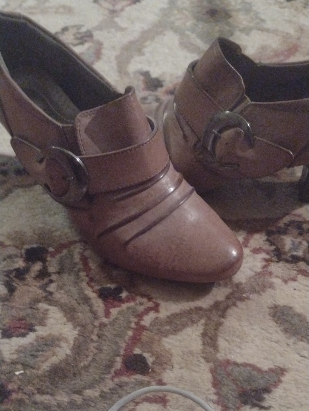 Leather Buckle Size 8 Boots $25